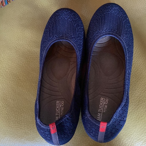 Like New! Adam Tucker by Me Too Navy Blue Ballet slippers - Picture 4 of 7